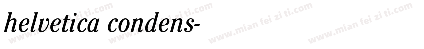 helvetica condens字体转换